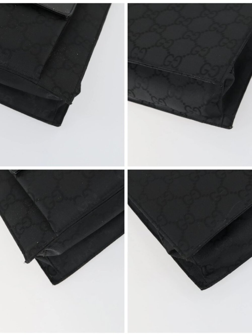 GUCCI GG Canvas Shoulder Bag Nylon Black Silver 001 3132 Auth 154414 - Picture 15 of 16
